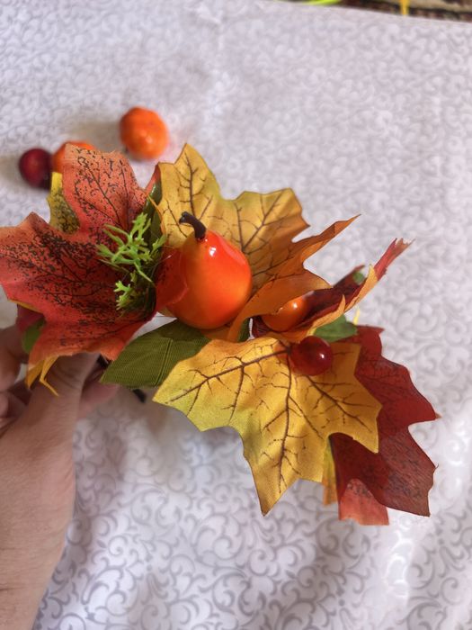 Ободок с браслетом и брошью