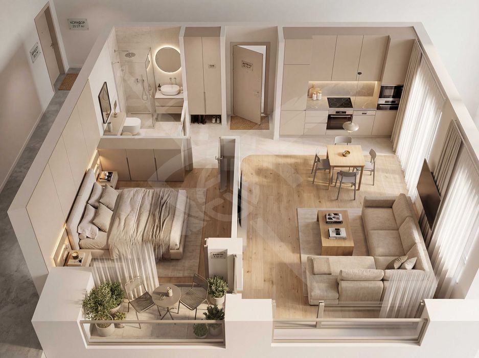 Двустаен апартамент в Остромила 97054