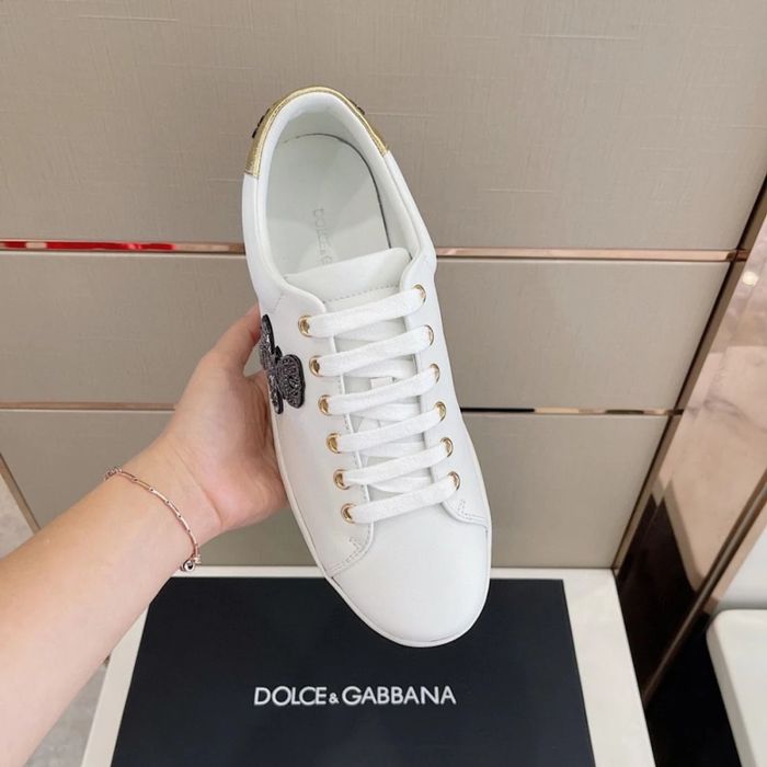 D&G Sneaker / White / Beige