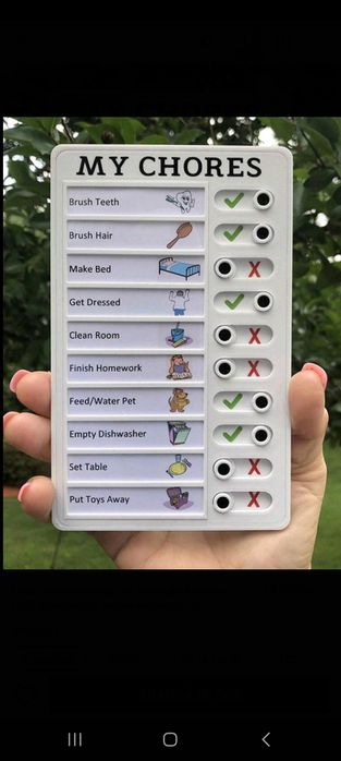 Tabla pentru organizarea copiilor, planificator roz pentru fetite