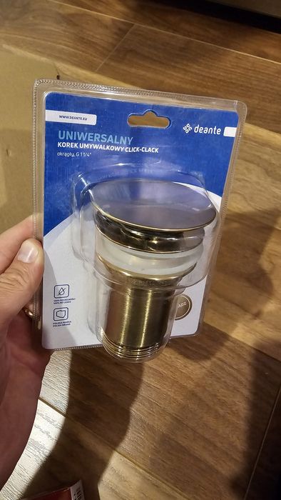 Ventil Dop lavoar baie click clack auriu periat Deante