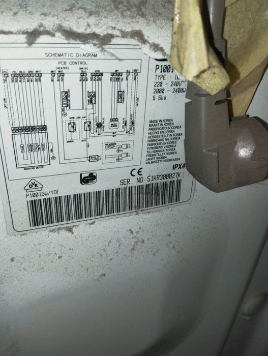 Пералня Samsung на части