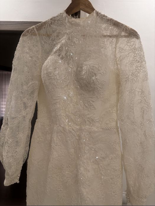 свадебное платье с кружевами