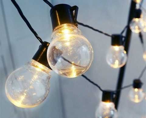 Гирлянд с 10 броя лампи със соларен панел