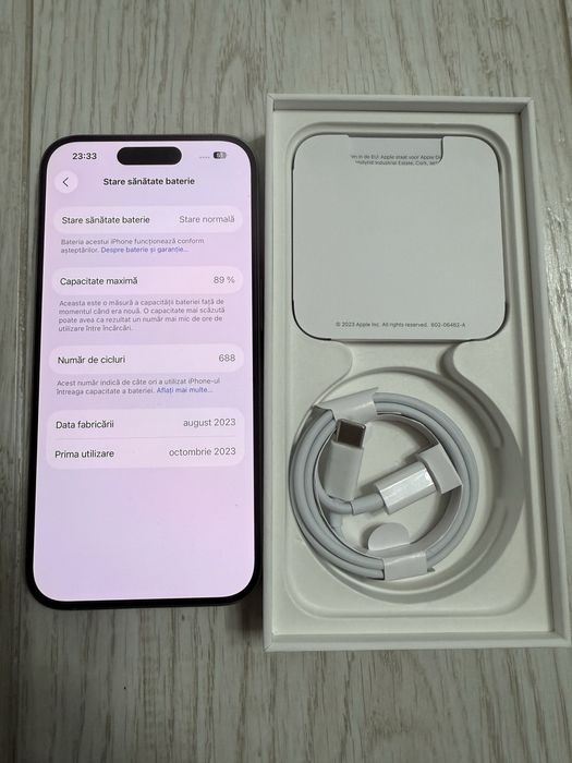 iPhone 15 Pro , 1TB ,Natural Titanium , impecabil