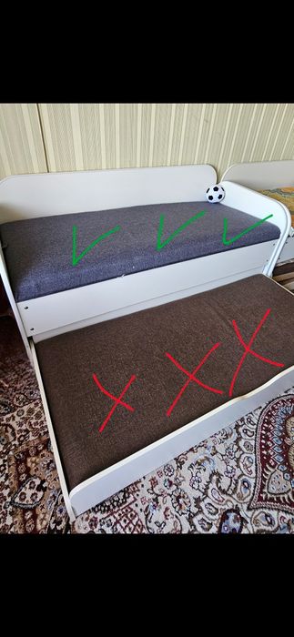 Отдам кровать. Чуть сломана.