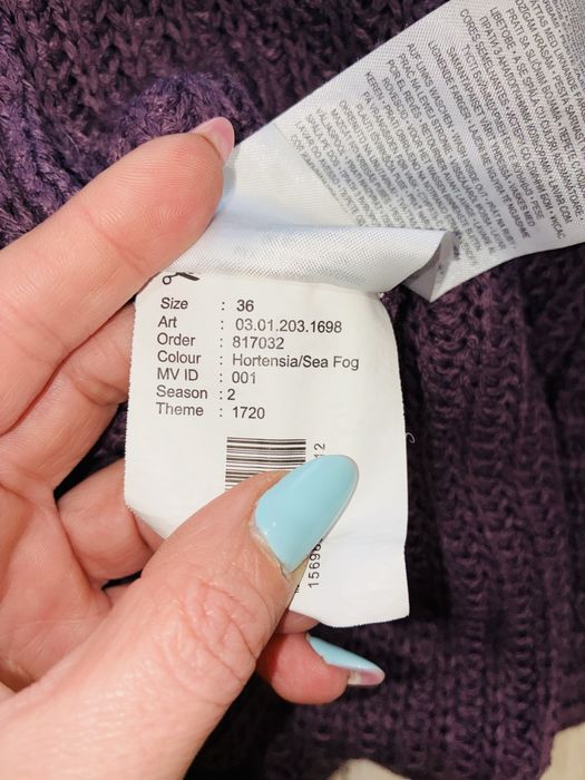 Rochie calduroasa Amisu -culoare mov pruna si maneci lila