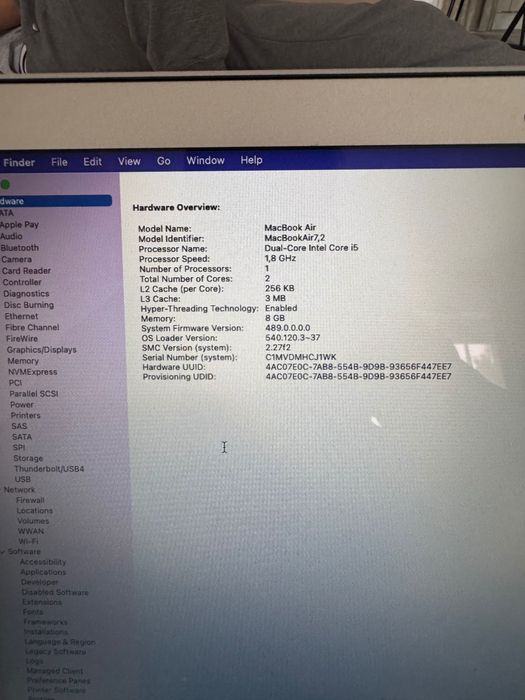 MacBook Air 7,2 13 inch 2017