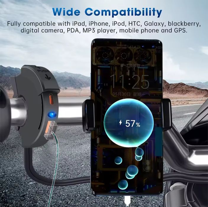 Încărcător USB Moto - PD30W+QC18W, IP65