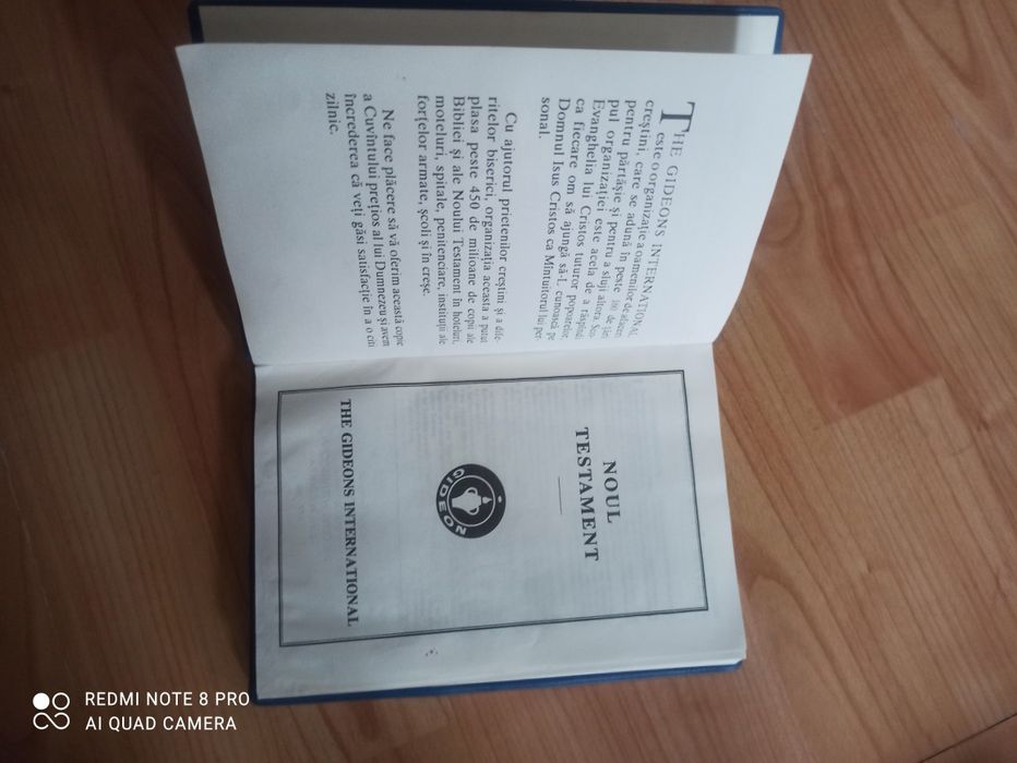 Noul testament anul tiparire 1995