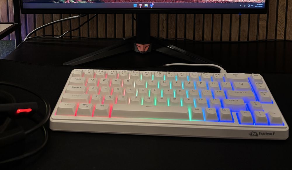 Tastatura Gaming Compacta Free Wolf Alba RGB