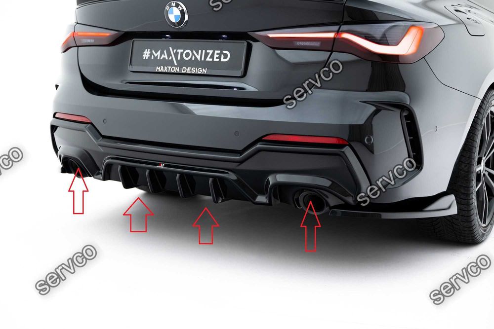 Prelungire difuzor bara spate Bmw Seria 4 M-Pack G22 / G23 / G22 Facelift / G23 Facelift 2020- v21 - Maxton Design