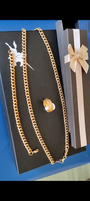 Скидка!Подарочный набор 3 в 1,трос,браслет и кольцо для мужчин