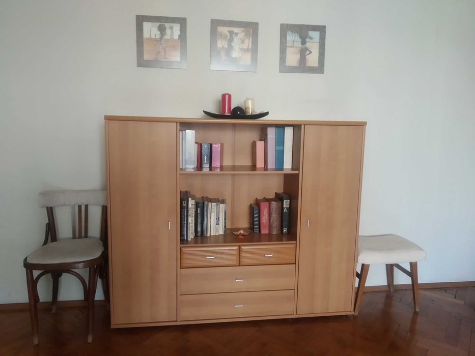 Модулна секция за дневна - тв шкаф, етажерка, висок шкаф, скрин, комод