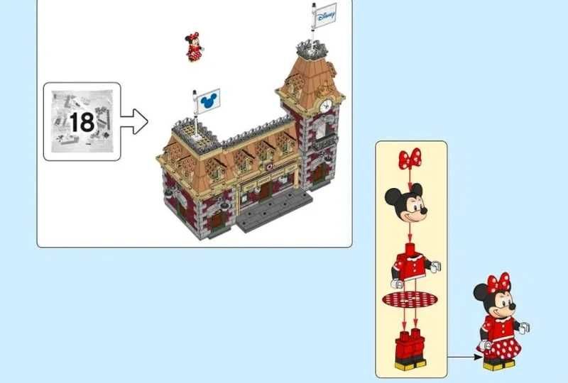 LEGO 71044 Disney Train: Pungi sigilate Goofy (nr. 9), Minnie (nr. 18)