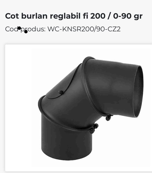 Cot burlan reglabil fi 150 / 0-90 gr