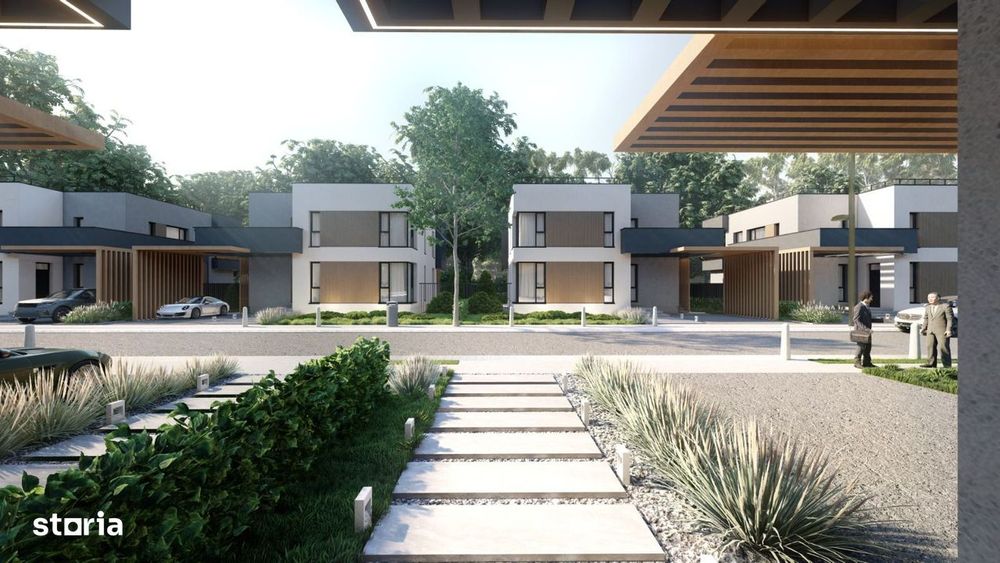 Teren Balotesti cu proiect vile gata de executie - Proiect, PUZ si AC