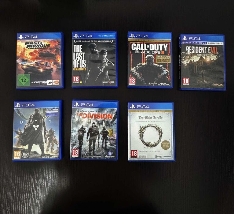 Продавам игри за PlayStation 4 (PS4) – отлично състояние