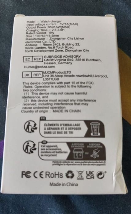 Incarcator wireless ceas Apple breloc