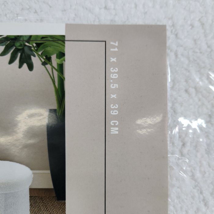 NOU Taburet oval, teddy, alb