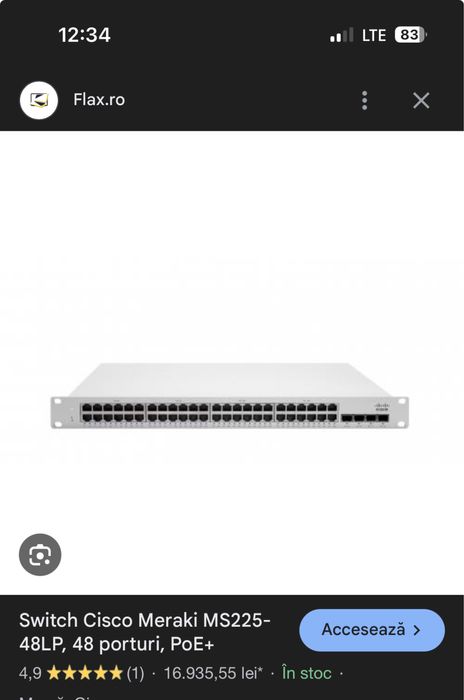 Switch Cisco Meraki MS225-48LP
