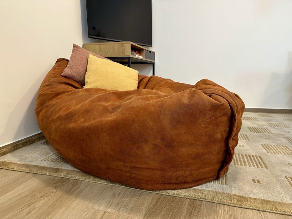 Барбарон XL “Възглавница” - Лукс модел, кафяв велурен плат.