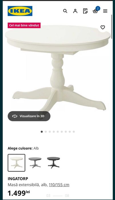 Masa  alba living Ikea  superba