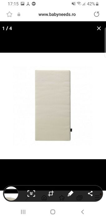 Saltea patut copii Candide 120 cm x 60cm x 4cm pentru calatorii