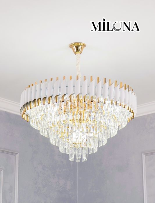 Люстра белый,черный,золотой  цвета,4 размерах диаметр 40,55,75,95 см..