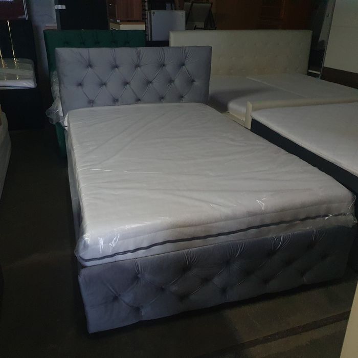 Pat dormitor tapițat 1,20m/2m+saltea