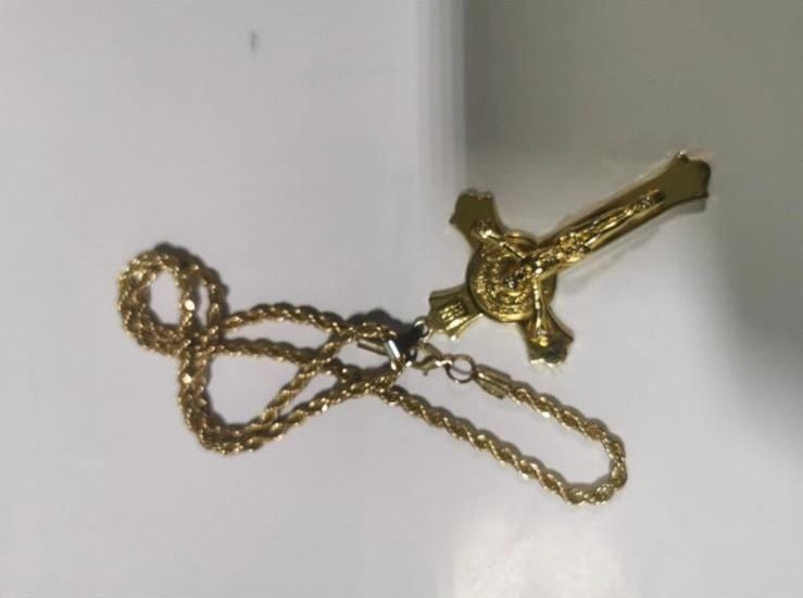 Cercei și lanț placate cu 18k