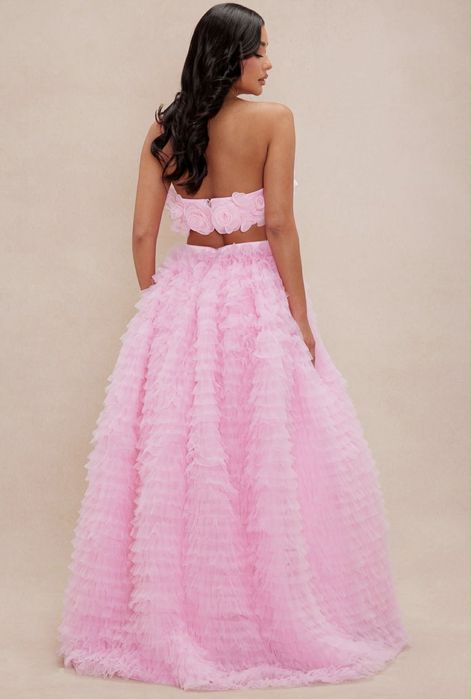 Vând set doua piese Tulle fin Roz bombon/pastel (Pink)-NOU