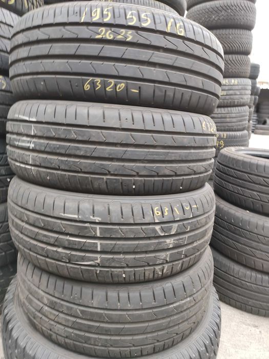 4бр Летни гуми 195 55 16 - Hankook - DOT 2023
