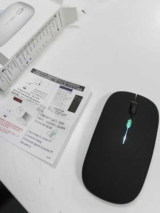 Безжична мишка, Bluetooth 5.0 и 2.4G двоен режим,1600 dpi,Акумулаторна