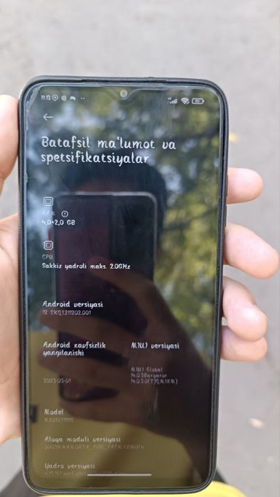 Redmi 9T, xotirasi 6/128