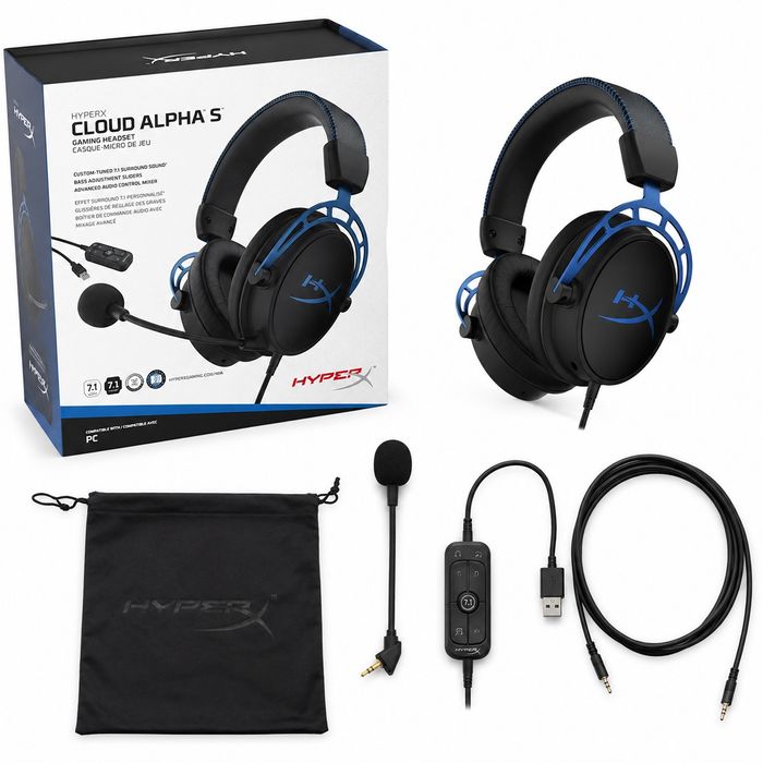 Оригинальные HyperX Cloud Alpha S 7.1 — Игровые наушники (новые)