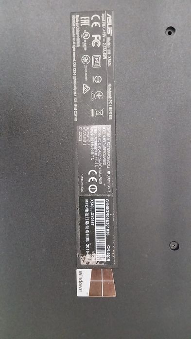 Ноутбук ASUS модель X540L