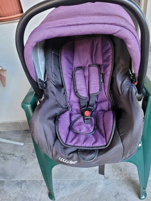 Cărucior copiii 3 in 1, Coccolle in stare bună,  culoarea mov/negru