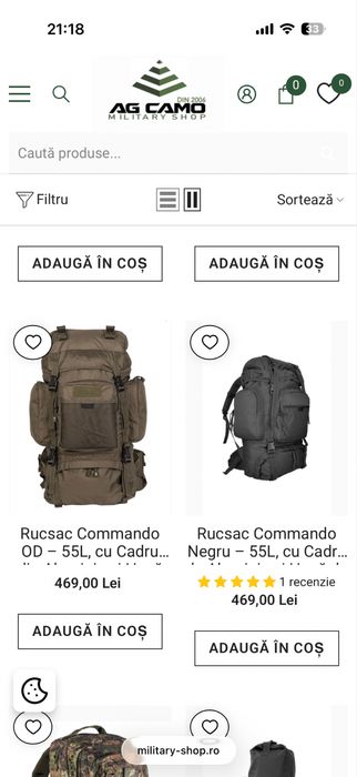 Vamd rucsac militar/outdoor MIL-TEC 55litri,NOU!