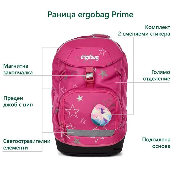 Раница за първи клас ergobag Prime StarlightBear