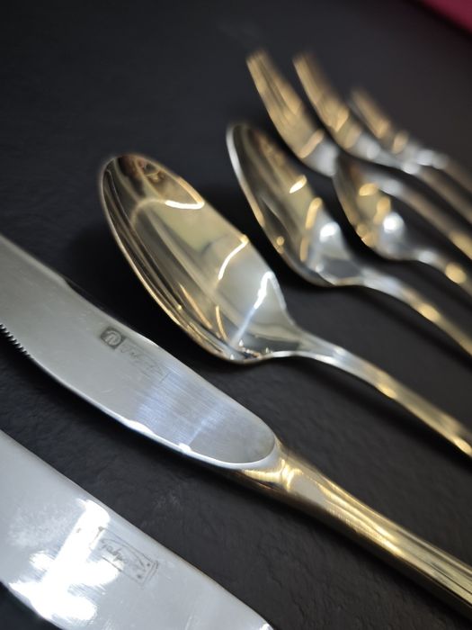 Български автентичен комплект прибори Перла,позлатени