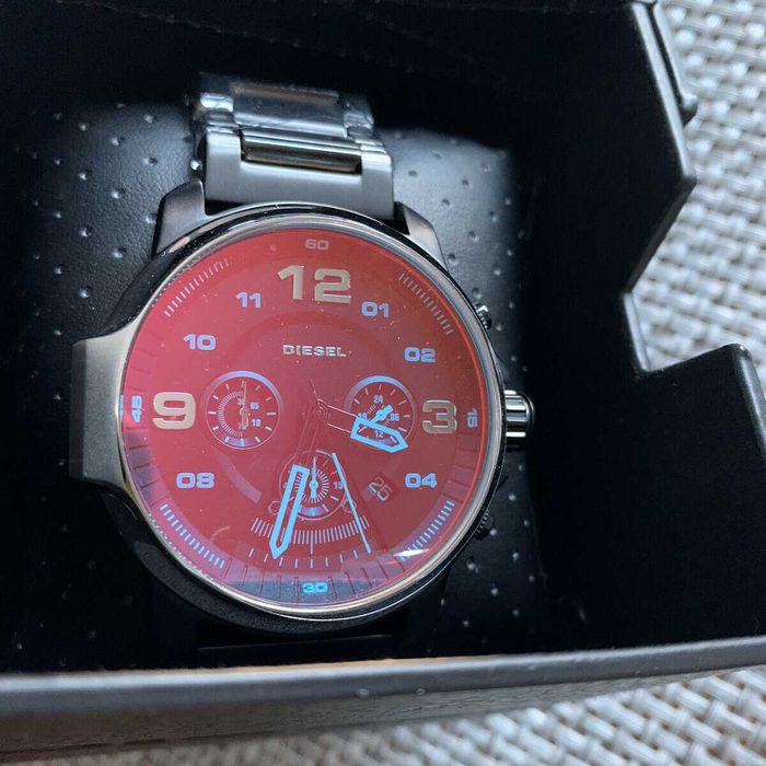 Vand ceas cronograf barbatesc Diesel, bratara metalica neagra