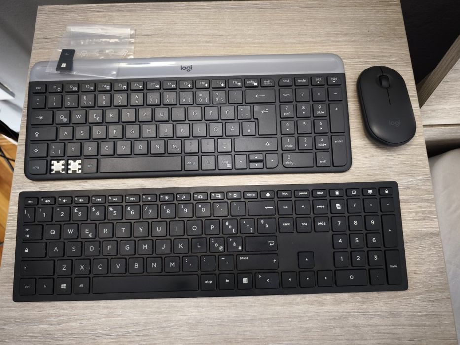 Tastaturi wireless Logitech MK470 și HP Pavilion 800