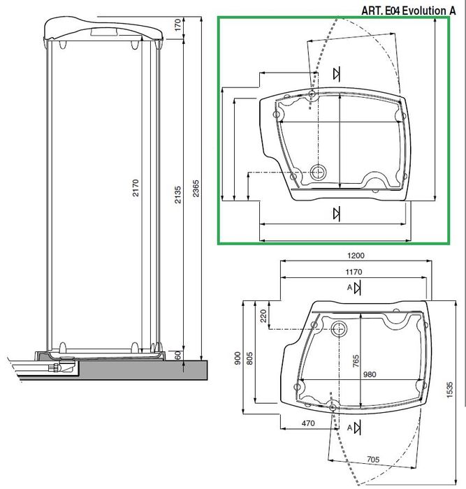 Душевая кабина Teuco Evolution E04 Light