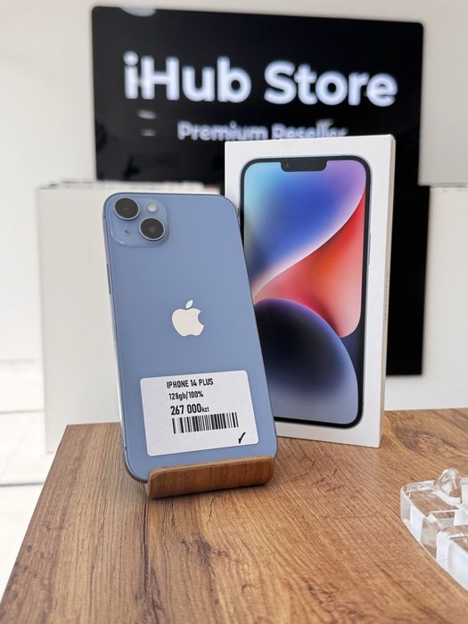 Айфон14Плюс•128гб/100%көк