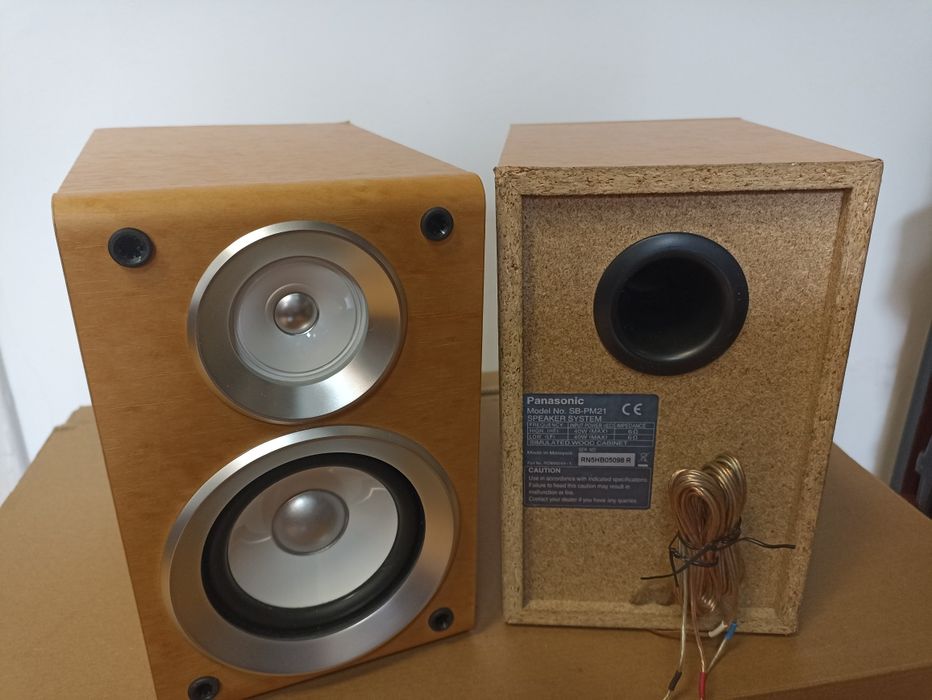 Set/PerecheBoxeAudio-Raft SB-PM21, 6ohmi, 2x40W, impecabile, cu plasa protecție, originale-Panasonic.