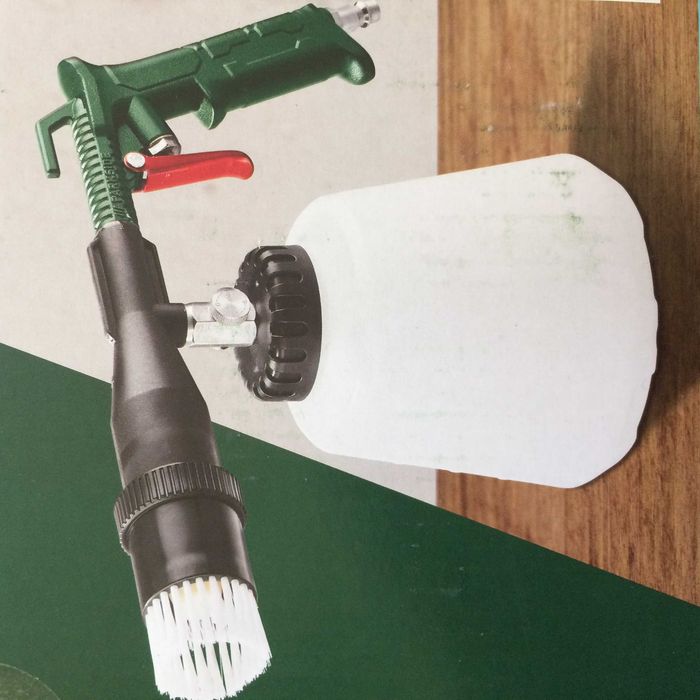 Чисто нов пневматичен пистолет за почистване Parkside 1000 ml, 6.2 bar