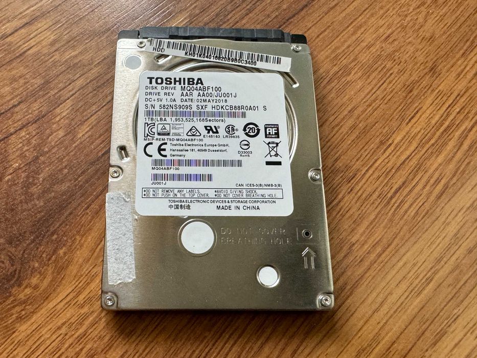 1000GB 1TB HDD Slim 7mm Твърд диск за лаптоп 2.5' Sata 3 Отличен