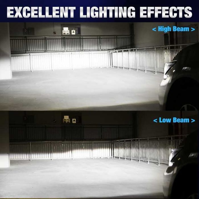 2 БРОЯ LED Диодни крушки H4 200W 9-32V +300%