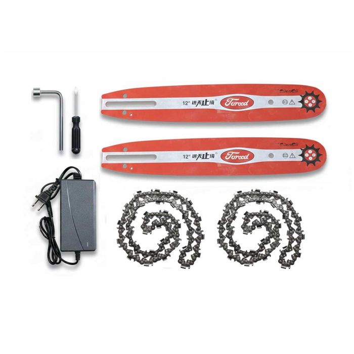 Mini drujba Ford, Motor Brushless, 2 acumulatori, 2 lanturi, 2 lame